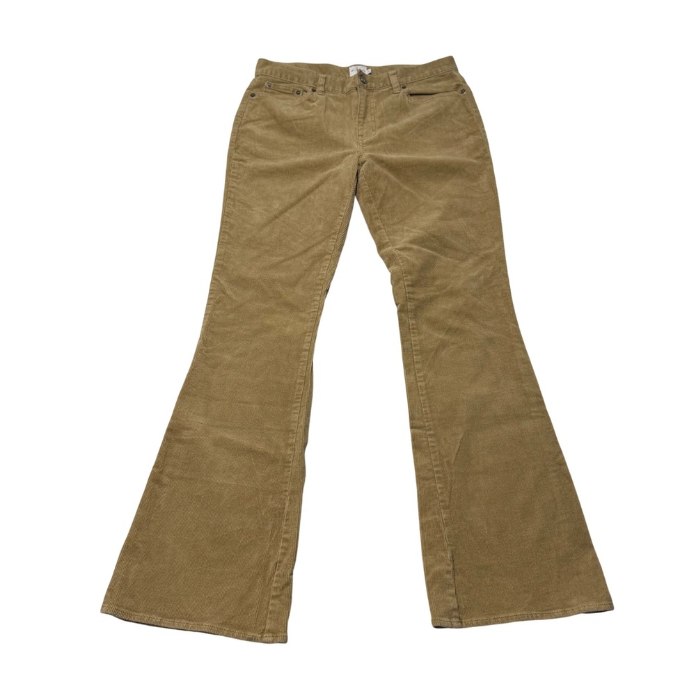 Calvin Klein Jeans Womens 11 Tan Corduroy Flare Leg Mid Rise Stretch Pants Y2K